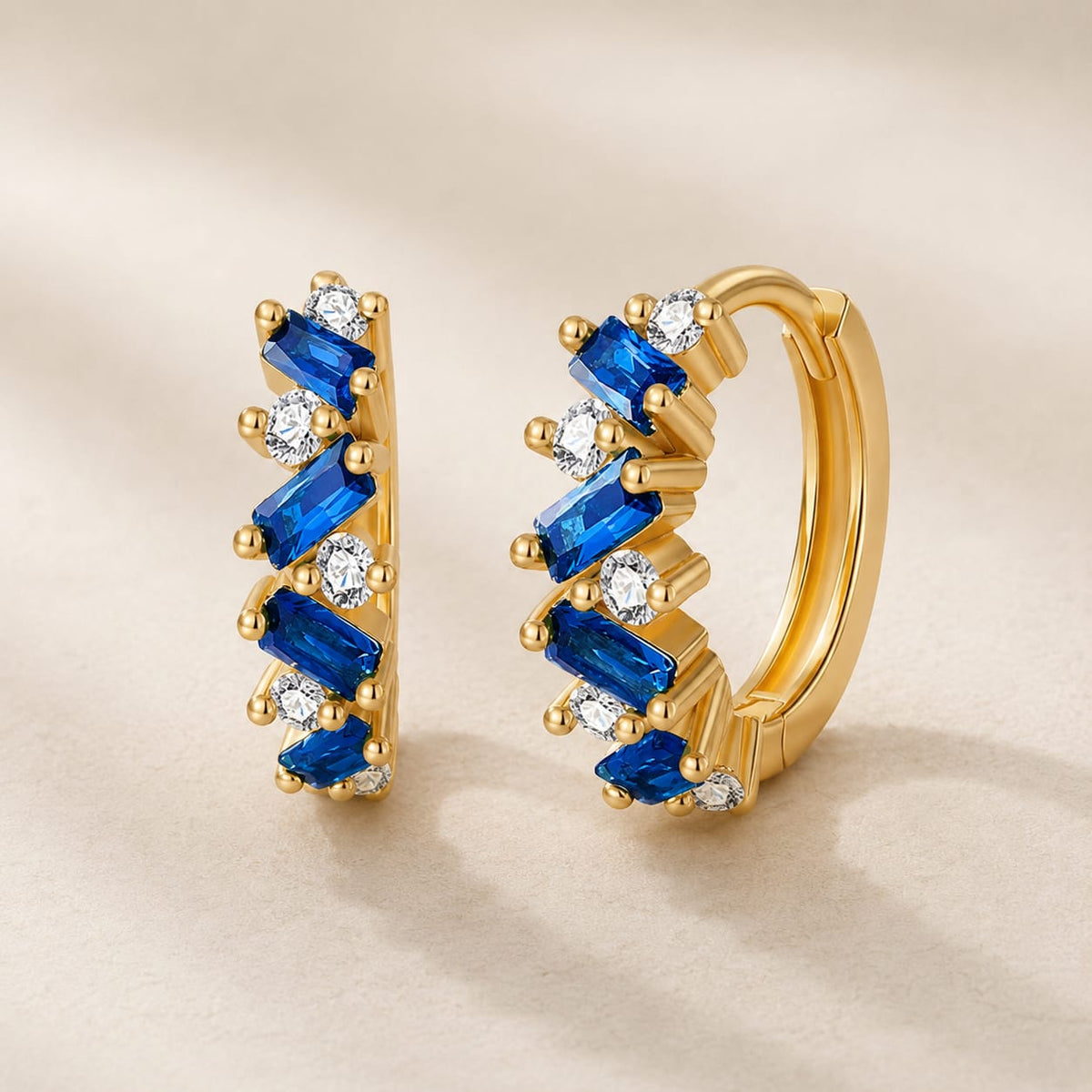 Gemstone Glow Huggie Hoops