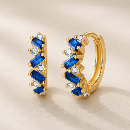 Gemstone Glow Huggie Hoops